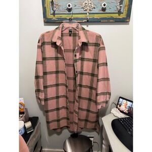 Wild Fable pink plaid shacket jacket